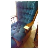 Oak Platform Rocker with Stool