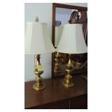 Pair of Brass Lamps