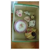 2 Boxes of Assorted Cups & Saucers and Other China Decor