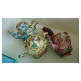 6- Bells and 3 Teapot Decor items