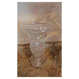 Crystal Pitcher, Vase and Covered Candy