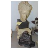 Newer Head on Base, Goodses Statue and Corinthian Base