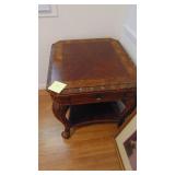 Fancy End Table with Drawer, 24" x 24" x 27"