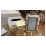 4- Pcs of Mirrored and Etched Decor