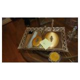 Dresser Mirror, Comb Set, Waste Can, 2 Perfumes 1-asis and Pin Cushions