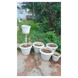 6- Matching Plastic Planters