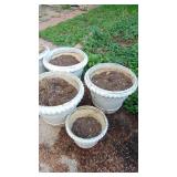 6- Matching Plastic Planters