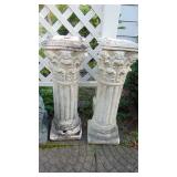 2- Garden Columns and 2 Lion Statues, As seen, not perfect