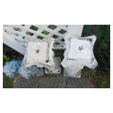 2- Garden Columns and 2 Lion Statues, As seen, not perfect