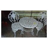 Metal 3 Pc Patio Set, 2 Chairs and Table