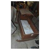 Large Handcrafted Wood Cradle