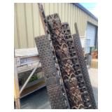 Matching Set of 4 LARGE Relief Carved Bamileke House / Building Posts Matching Set of 4 LARGE Relief Carved Bamileke House / Building Posts
