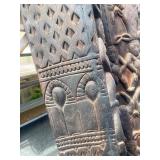 Matching Set of 4 LARGE Relief Carved Bamileke House / Building Posts Matching Set of 4 LARGE Relief Carved Bamileke House / Building Posts