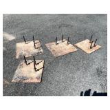 Matching Set of 4 LARGE Relief Carved Bamileke House / Building Posts Matching Set of 4 LARGE Relief Carved Bamileke House / Building Posts
