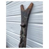 Large Old Dogon House Post w/ Carved Figure Large Old Dogon House Post w/ Carved Figure