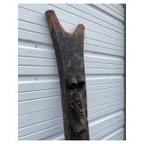 Large Old Dogon House Post w/ Carved Figure Large Old Dogon House Post w/ Carved Figure