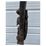 Large Old Dogon House Post w/ Carved Figure Large Old Dogon House Post w/ Carved Figure