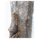 Large Old Dogon House Post w/ Carved Figure Large Old Dogon House Post w/ Carved Figure