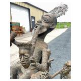 Monumental Bamileke Bronze Royal Processional Sculpture Monumental Bamileke Bronze Royal Processional Sculpture