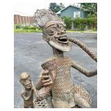 Monumental Bamileke Bronze Royal Processional Sculpture Monumental Bamileke Bronze Royal Processional Sculpture