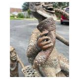 Monumental Bamileke Bronze Royal Processional Sculpture Monumental Bamileke Bronze Royal Processional Sculpture
