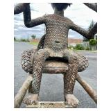 Monumental Bamileke Bronze Royal Processional Sculpture Monumental Bamileke Bronze Royal Processional Sculpture