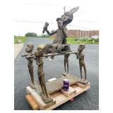 Monumental Bamileke Bronze Royal Processional Sculpture Monumental Bamileke Bronze Royal Processional Sculpture