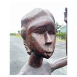 Stunning LARGE Carved Realistic Female Figure w/Upraised Arms Stunning LARGE Carved Realistic Female Figure w/Upraised Arms