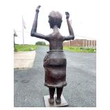 Stunning LARGE Carved Realistic Female Figure w/Upraised Arms Stunning LARGE Carved Realistic Female Figure w/Upraised Arms