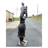 Stunning LARGE Carved Realistic Female Figure w/Upraised Arms Stunning LARGE Carved Realistic Female Figure w/Upraised Arms