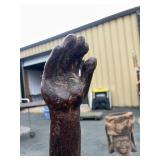 Stunning LARGE Carved Realistic Female Figure w/Upraised Arms Stunning LARGE Carved Realistic Female Figure w/Upraised Arms