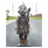 Large Old Bakongo Nkisi Ghanaian Nail Fetish Power Figure Large Old Bakongo Nkisi Ghanaian Nail Fetish Power Figure