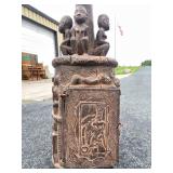 LARGE & Highly Impressive Ceremonial w/Many Carved Figures & Front Compartment LARGE & Highly Impressive Ceremonial w/Many Carved Figures & Front Compartment