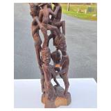 Large Carved Hardwood Makonde Spirit Sculpture Large Carved Hardwood Makonde Spirit Sculpture