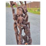 Large Carved Hardwood Makonde Spirit Sculpture Large Carved Hardwood Makonde Spirit Sculpture