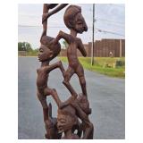 Large Carved Hardwood Makonde Spirit Sculpture Large Carved Hardwood Makonde Spirit Sculpture