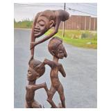 Large Carved Hardwood Makonde Spirit Sculpture Large Carved Hardwood Makonde Spirit Sculpture