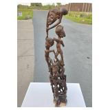 Large Carved Hardwood Makonde Spirit Sculpture Large Carved Hardwood Makonde Spirit Sculpture