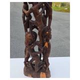 Large Carved Hardwood Makonde Spirit Sculpture Large Carved Hardwood Makonde Spirit Sculpture