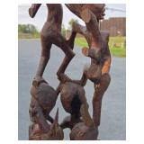 Large Carved Hardwood Makonde Spirit Sculpture Large Carved Hardwood Makonde Spirit Sculpture