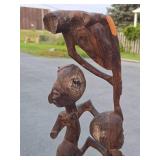Large Carved Hardwood Makonde Spirit Sculpture Large Carved Hardwood Makonde Spirit Sculpture