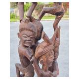 Large Carved Hardwood Makonde Spirit Sculpture Large Carved Hardwood Makonde Spirit Sculpture