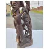 Large Carved Hardwood Makonde Spirit Sculpture Large Carved Hardwood Makonde Spirit Sculpture