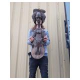 Early Old 3 Headed Tribal Used Ceremonial Headdress Mask Early Old 3 Headed Tribal Used Ceremonial Headdress Mask