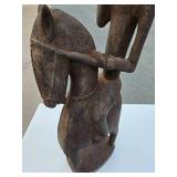 Fantastic Early Carved Dogon Equestrian Figure Fantastic Early Carved Dogon Equestrian Figure