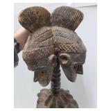 Early Old 3 Headed Tribal Used Ceremonial Headdress Mask Early Old 3 Headed Tribal Used Ceremonial Headdress Mask