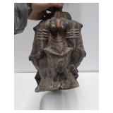 Early Old 3 Headed Tribal Used Ceremonial Headdress Mask Early Old 3 Headed Tribal Used Ceremonial Headdress Mask