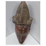 Wonderful Large Carved Baule Portrait Mask Wonderful Large Carved Baule Portrait Mask