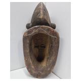 Wonderful Large Carved Baule Portrait Mask Wonderful Large Carved Baule Portrait Mask