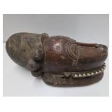 Wonderful Large Carved Baule Portrait Mask Wonderful Large Carved Baule Portrait Mask